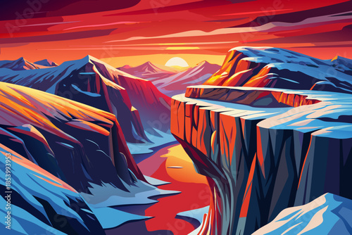 steep slope beneath Trolltunga drops dramatically above a deep fjord, creating a striking Scandinavian landscape defined by height and exposed rock