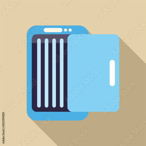 Open portable uv sterilizer box emitting ultraviolet germicidal light for disinfection