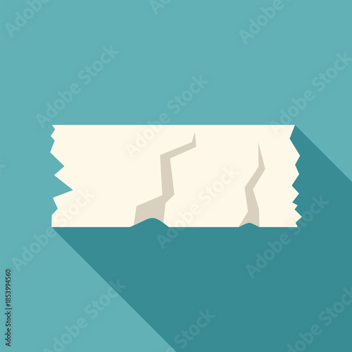 Torn piece of paper with cracks, representing concepts like fragility, damage, and imperfection