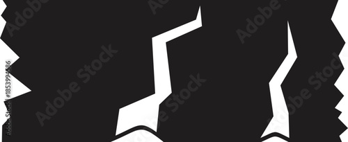 Ground splitting and surface rupturing along an earthquake fault line, representing tectonic plate shifting and geological instability