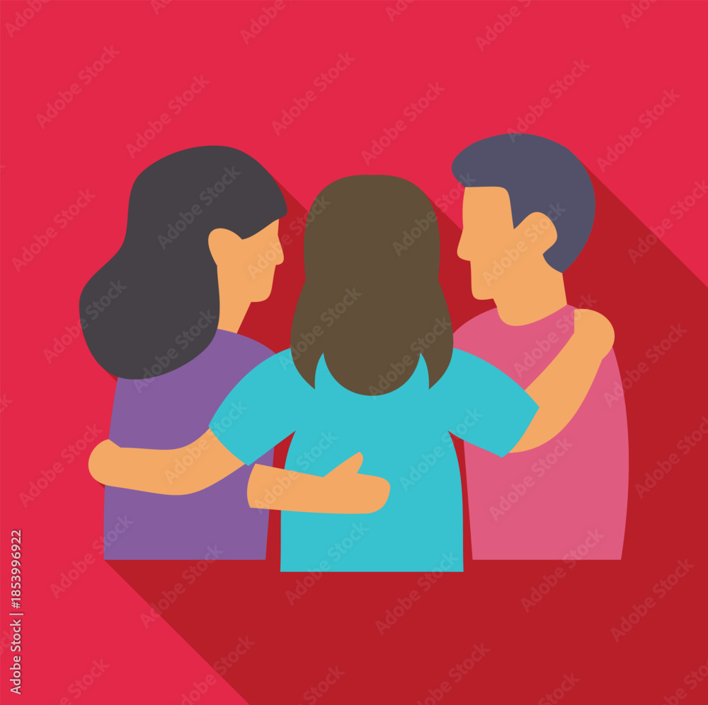 Obraz premium People showing friendship and emotional support with warm embrace