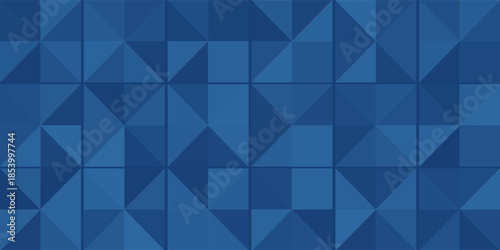 Backgroung seamless Geomatric Pattern in blue.