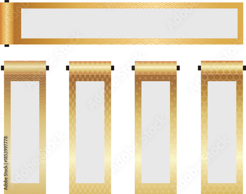 新春用和柄掛け軸のセット