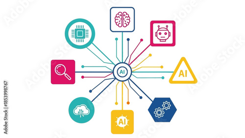 Modern illustration of Earth with climate change indicators