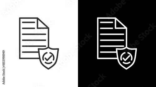 Document White Icon Set Vector 