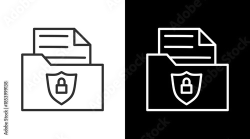 Folder White Icon Set Vector 
