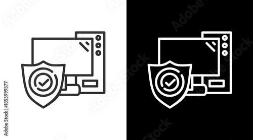 Computer White Icon Set Vector 