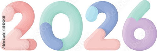 Colorful 3d numbers 2026