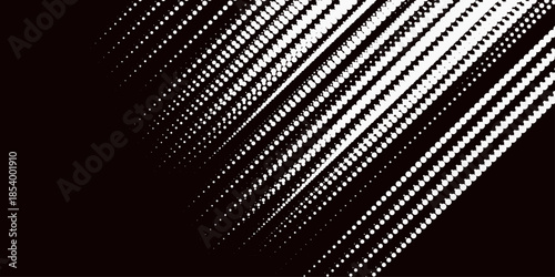 optical illusion black dots background. Abstract modern speed line style dark black halftone banner design template. white black brush wrap car sticker pattern abstract banner sporty lines .