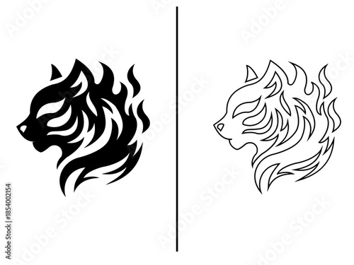 Creative Wild Tiger Head Logo	