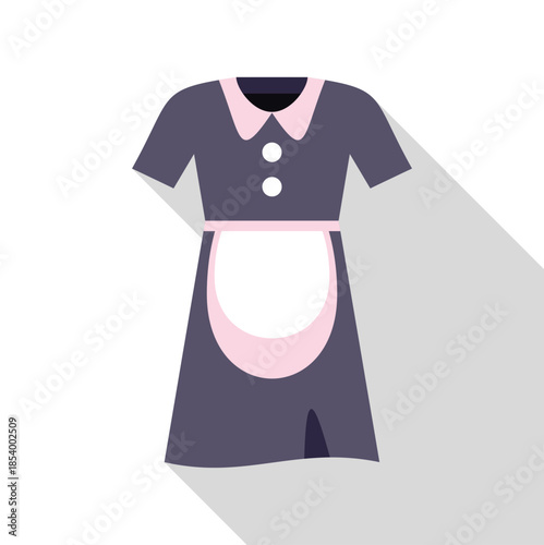 Maid uniform with apron and collar representing housekeeping service