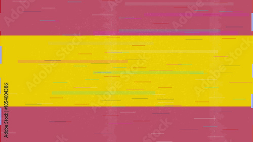 Spain glitch flag vector, RGB split distortion, digital abstract video frame illustration