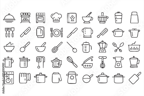 Culinary Kitchen UI Icons for Meal Planning and Recipe Platforms