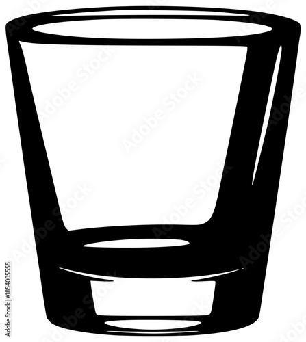 Empty shot glass silhouette icon
