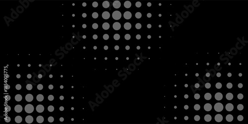 dark grey halftone and grunge pattern. Retro comic gradient background. dark grey dotted texture overlay. Cartoon pop art faded gradient pattern. backdrop for poster, banner, advertisement, event