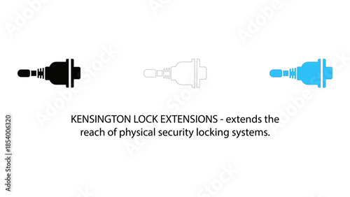 Kensington lock extensions for enhanced physical security
