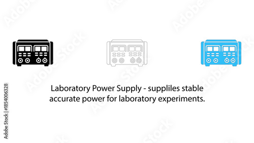 Laboratory power supply icon variations and description