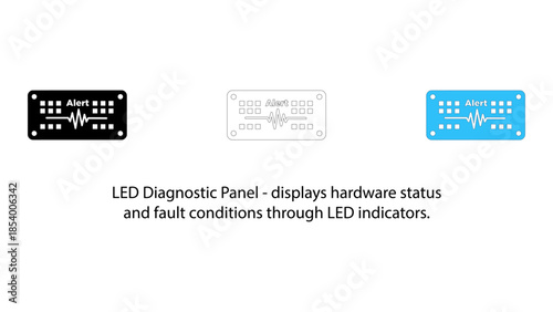 Led diagnostic panel for hardware status and fault indication