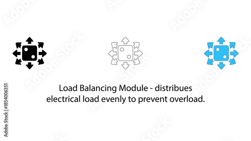 Load balancing module distributing electrical load evenly to prevent overload