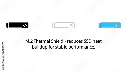 M.2 thermal shield reduces ssd heat buildup for stable performance