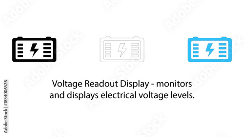 Voltage readout display icon showing battery level indicator