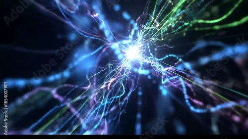 abstract blue background with particles