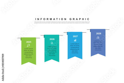 modern design template banner infographic. 4 step process information or presentation with icons