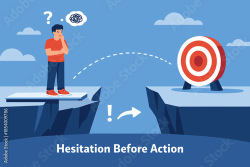 Overcoming hesitation to achieve goals and reach success