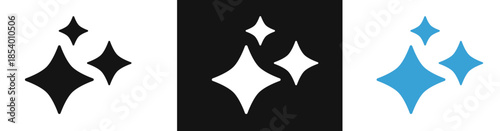 Generative AI logo icon magic sparkle stars symbol , Artificial intelligence sign. Vector ai generated icon blue logo