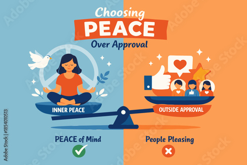 Balancing inner peace and outside approval: mindfulness vs social influence