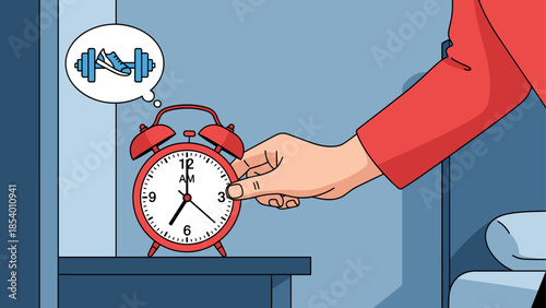 Motivation to exercise: setting a morning alarm for fitness goals