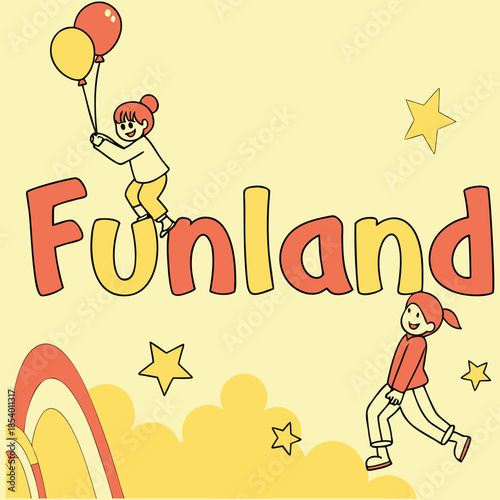 Funland amusement park illustration