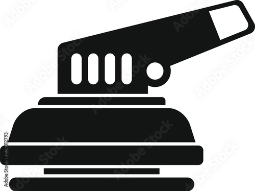 Sanding machine black icon for carpentry and construction tasks