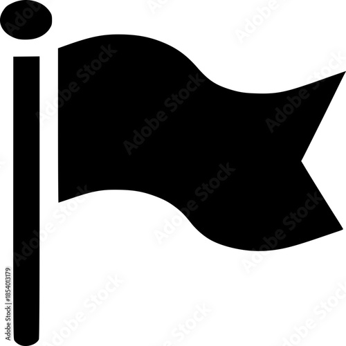 Symbol of Triumph: A simple yet potent illustration of a flag, a timeless emblem of victory, determination, and aspiration.