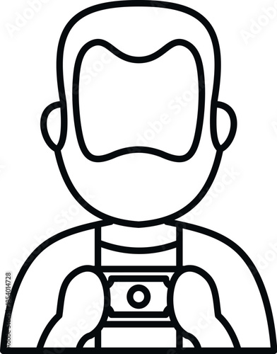 Man with beard holding banknotes, illustrating concepts of bribery, corruption, and financial transactions