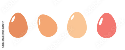 Egg-shaped icon. Vibrant chicken egg. Isolated vector on a white surface.