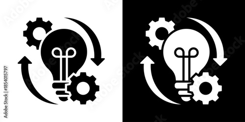 Innovation Icon Set Vector Collection Isolated In Black And White
