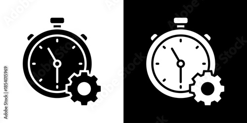 Efficiency Icon Set Vector Collection Isolated In Black And White