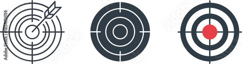 Target icons set isolated on transparent background, isolated on white background, Vector, illustration