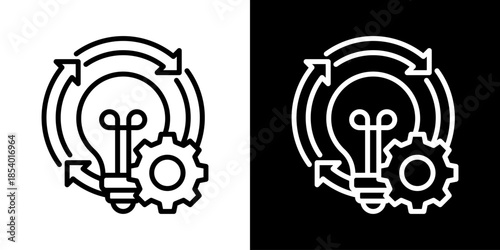 Idea  Icon Set Vector Collection Isolated In Black And White