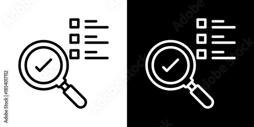 Quality Control Icon Set Vector Collection Isolated In Black And White
