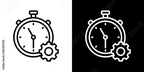 Efficiency Icon Set Vector Collection Isolated In Black And White