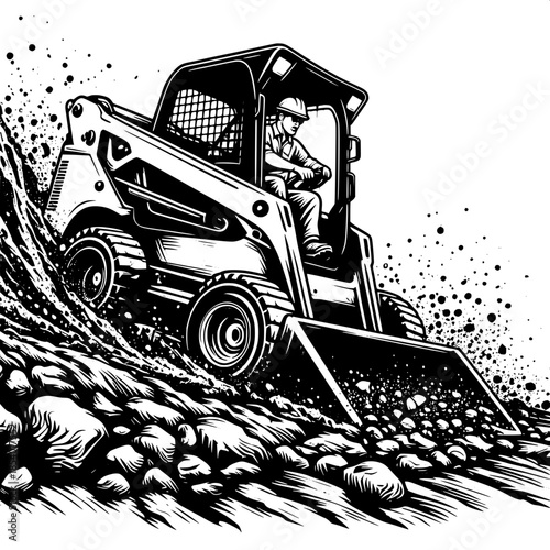 Skid Steer Operator at Work