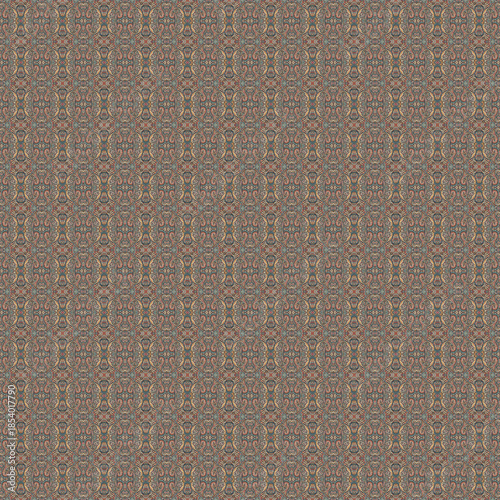 Seamless Ornamental Paisley Pattern with Floral Motifs – Vintage Boho Multicolor Ethnic Textile Background