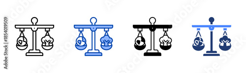 Balance icon set multiple style collection