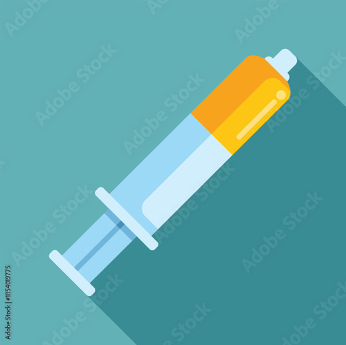 Syringe containing medicine for vaccination and healthcare procedures