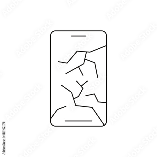 Cracked Glass Pattern on Mobile Screen