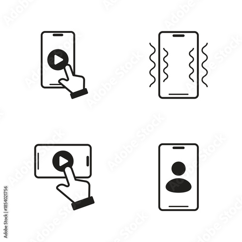 Solid Multimedia and Account Icon Set 14