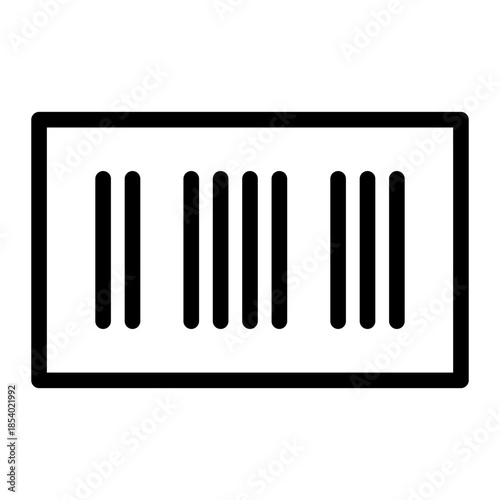 Line style e-commerce icon of barcode representing product identification.