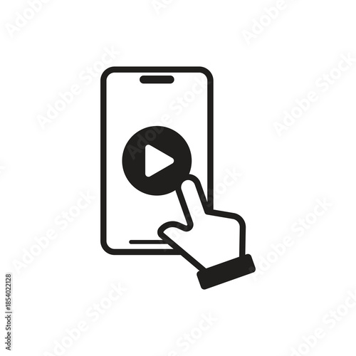 Mobile Video Player Play Button Solid